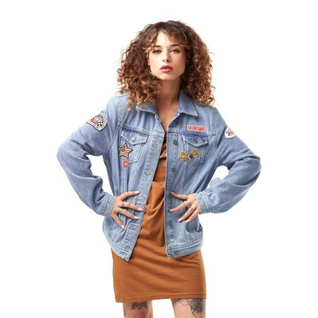 Veste Jeans femme Sally Used Bleu Vondutch