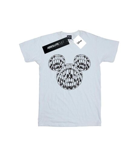 Disney Womens/Ladies Mickey Mouse Head Of Eyes Cotton Boyfriend T-Shirt (Blanc) - UTBI37614