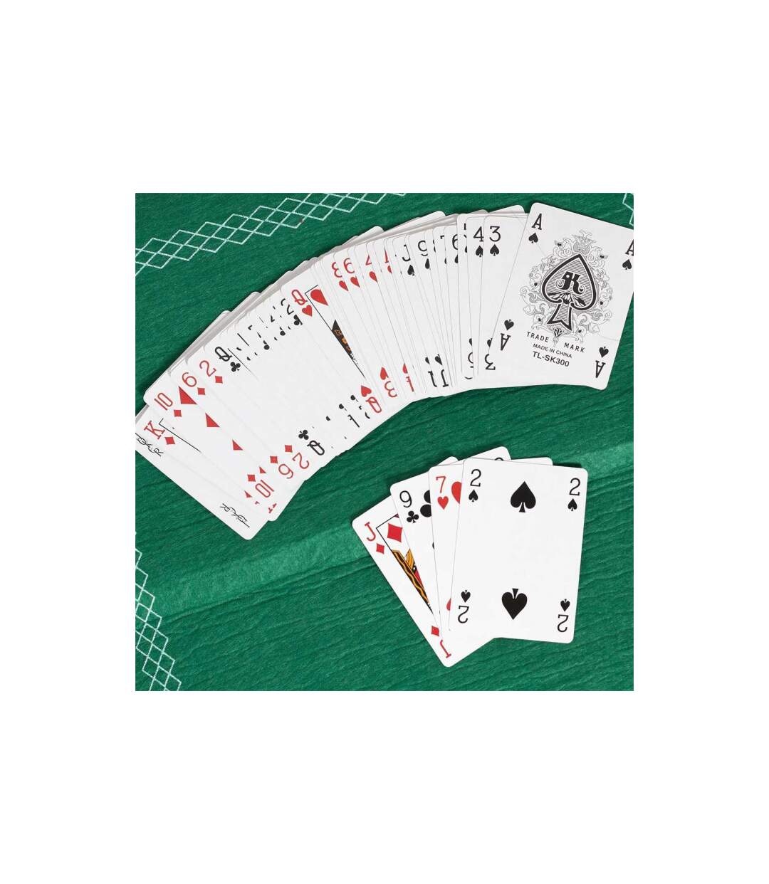 Jeu de 54 Cartes A Jouer 8cm Blanc