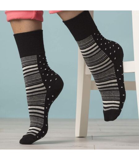 6 Pack Ladies Non Elastic Loose Top Bamboo Socks