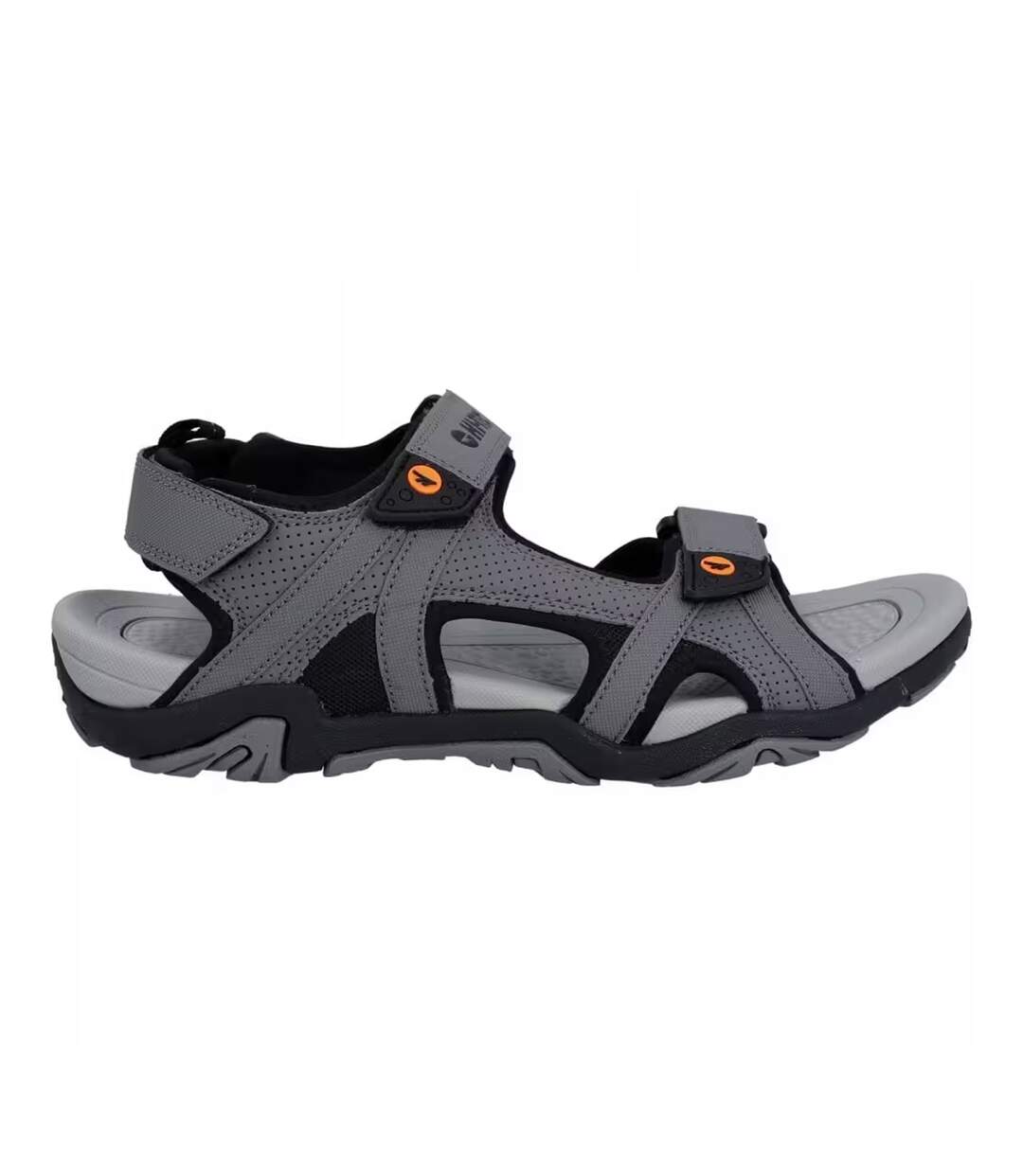 Sandales Crater Homme Gris Acier Noir Orange Hi-Tec-1