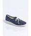 Derbies lacées compensées textile brodé-1