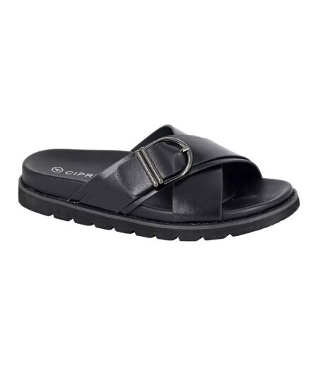 Sandales mules dalia femme noir Cipriata