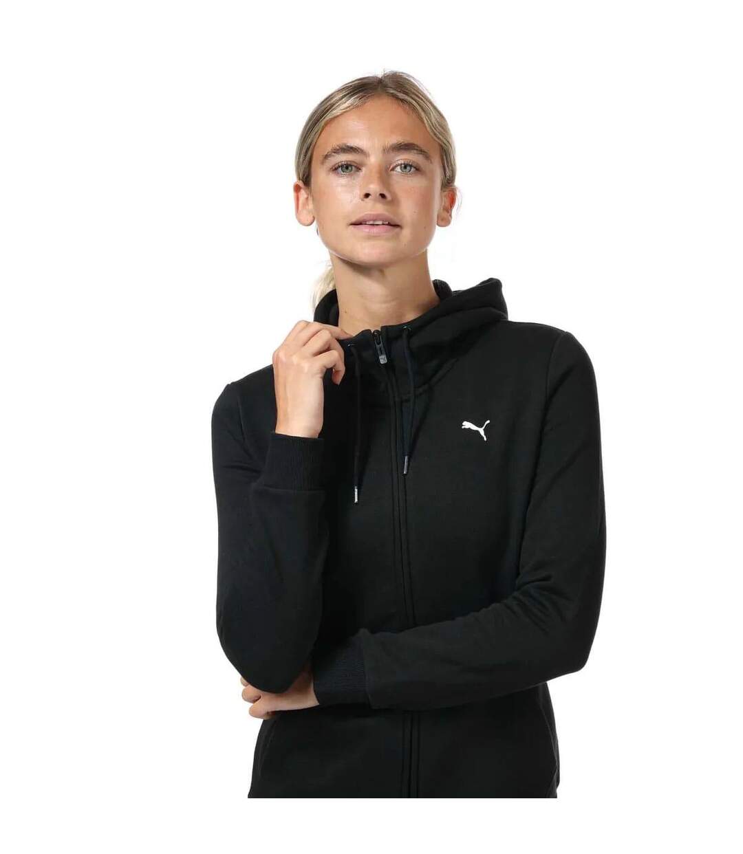 Sweat À Capuche Essentials Femme Noir Puma-4