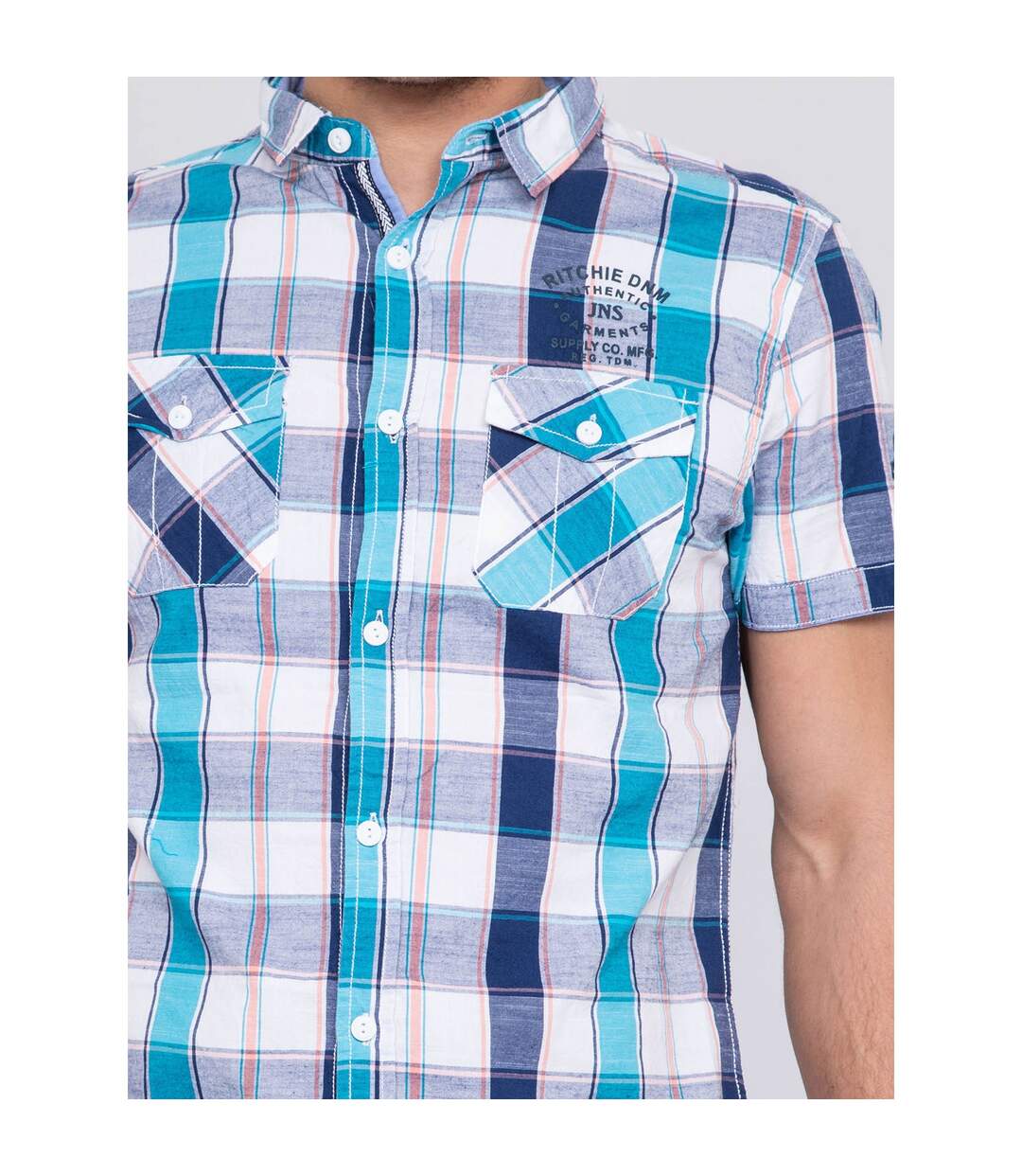 Chemise manches courtes carreaux DOSANGE-3