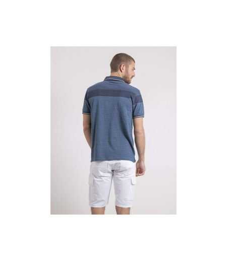 Polo manches courtes pur coton rayé PIWENING