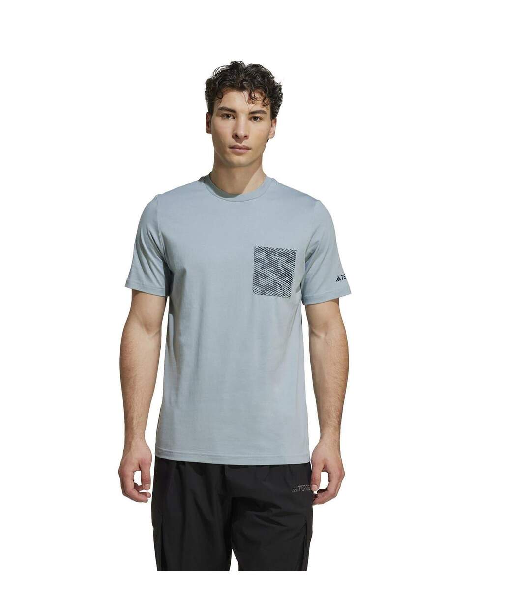 T-shirt Motif/style Puzzle Homme Gris Adidas-1
