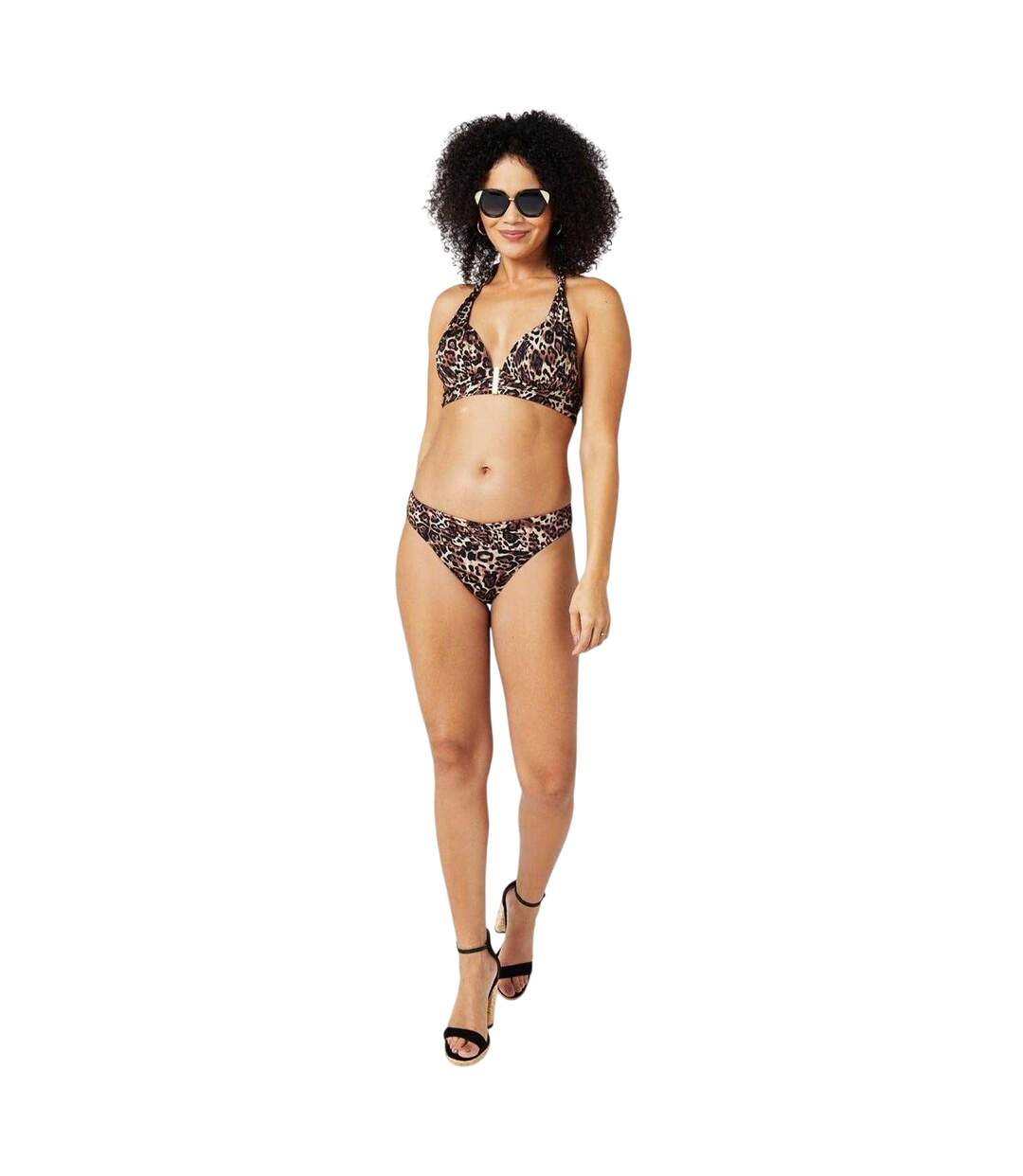 Bas De Maillot De Bain Motif/style Imprimé Léopard Icon Femme Marron Noir Biba-1