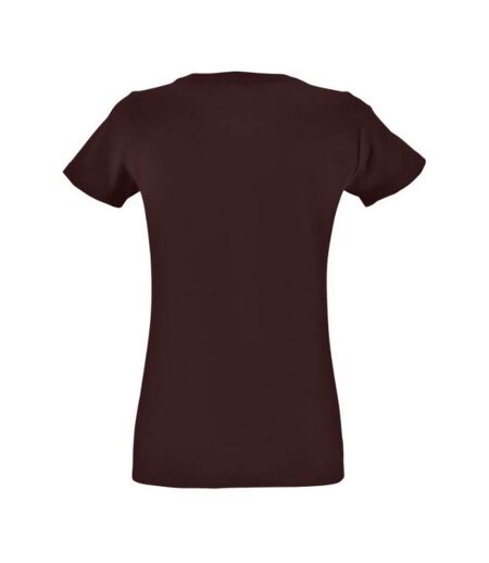 SOLS Womens/Ladies Regent Fit Short Sleeve T-Shirt (Oxblood)
