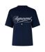 Mens Script Graphic Logo Slub Oversized T-shirt Navy Represent-3