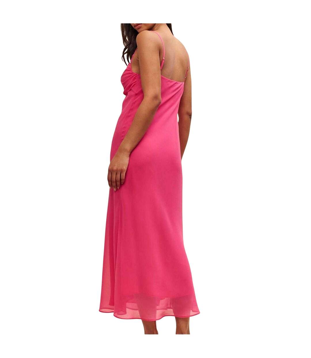 Robe Mi-longue Bretelles Fines Femme Rose Nobody´s Child-3
