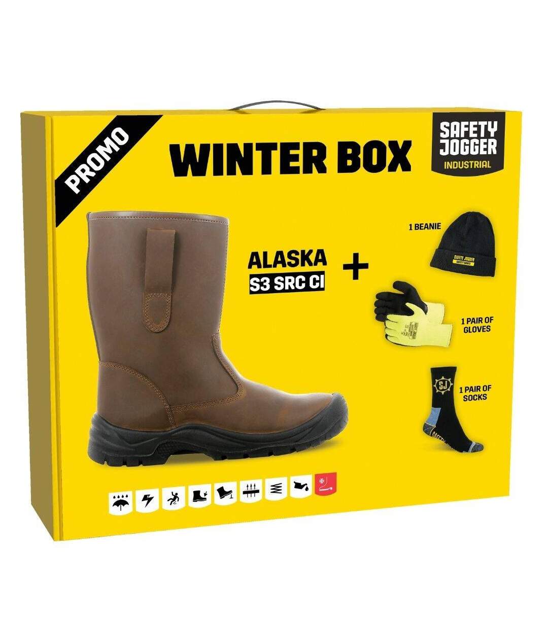 Winterbox botte  en cuir avec doublure chaude Safety Jogger Alaska S3 SRC CI-1