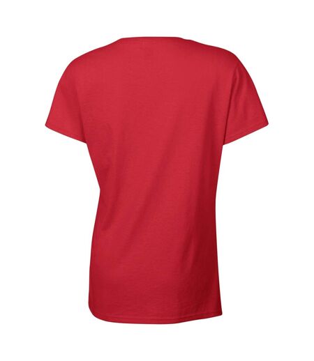 Gildan Ladies/Womens Heavy Cotton Missy Fit Short Sleeve T-Shirt (Red) - UTBC2665