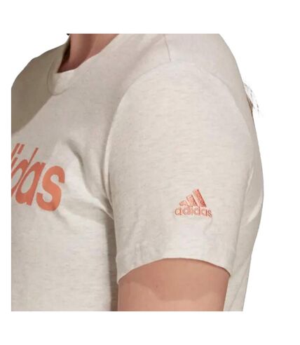 T-shirt Ecru Femme Adidas Lin T - XS