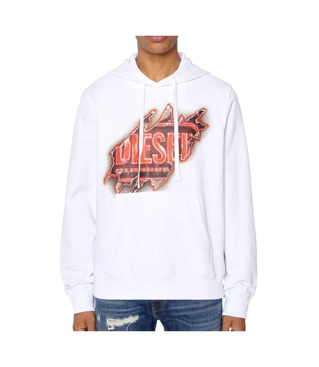 Sweat Blanc Homme Diesel 0BAWT - L