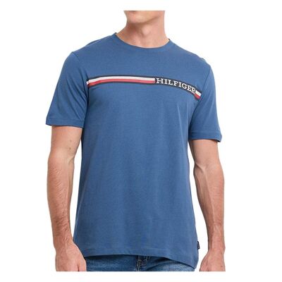 T-shirt Bleu Homme Tommy Hilfiger Chest - L