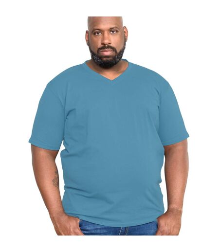 Duke Mens Signature 2 King Size Cotton V Neck T-Shirt (Teal) - UTDC184