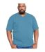 Duke Mens Signature 2 King Size Cotton V Neck T-Shirt (Teal) - UTDC184-1