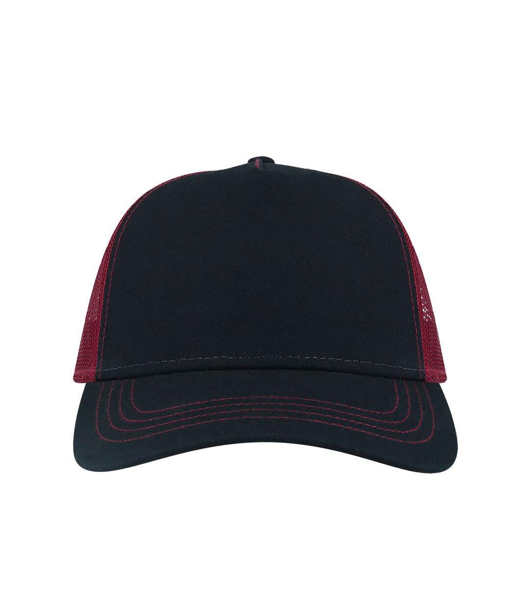 Casquette trucker rapper bleu marine / bordeaux Atlantis-3