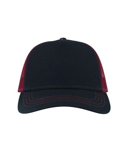 Casquette trucker rapper bleu marine / bordeaux Atlantis