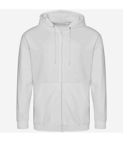 Mens full zip hoodie arctic white Awdis
