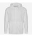 Mens full zip hoodie arctic white Awdis-1