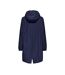 Coupe vent à capuche réversible marine/argent femme only fry-2