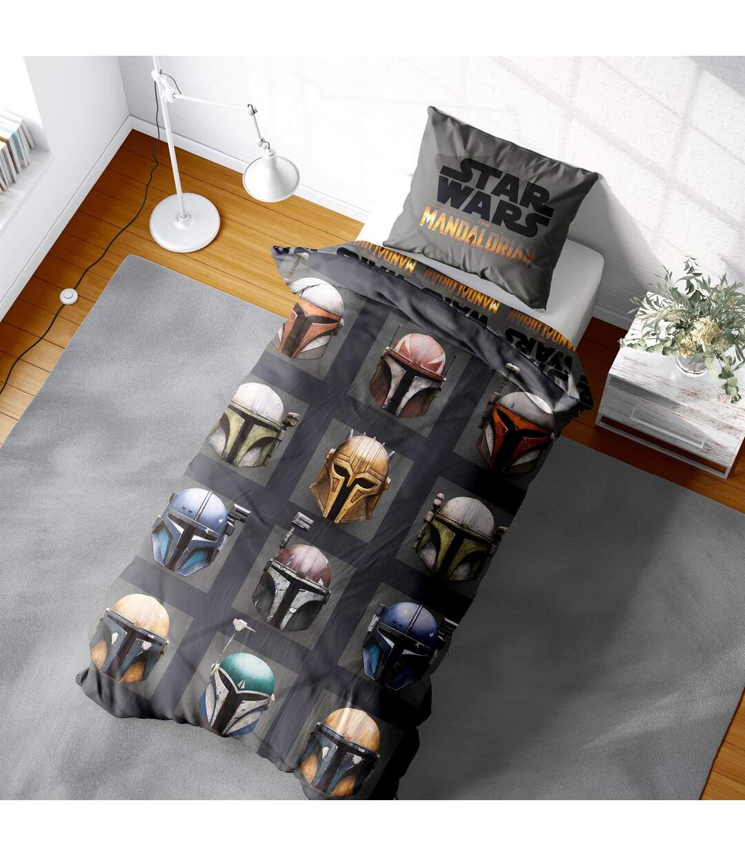 Helmet Reversible Duvet Set Multicoloured Star Wars The Mandalorian-3