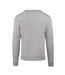 Mens Small Logo Crew Neck Long-sleeved Sweatshirt Grey Aquascutum-2