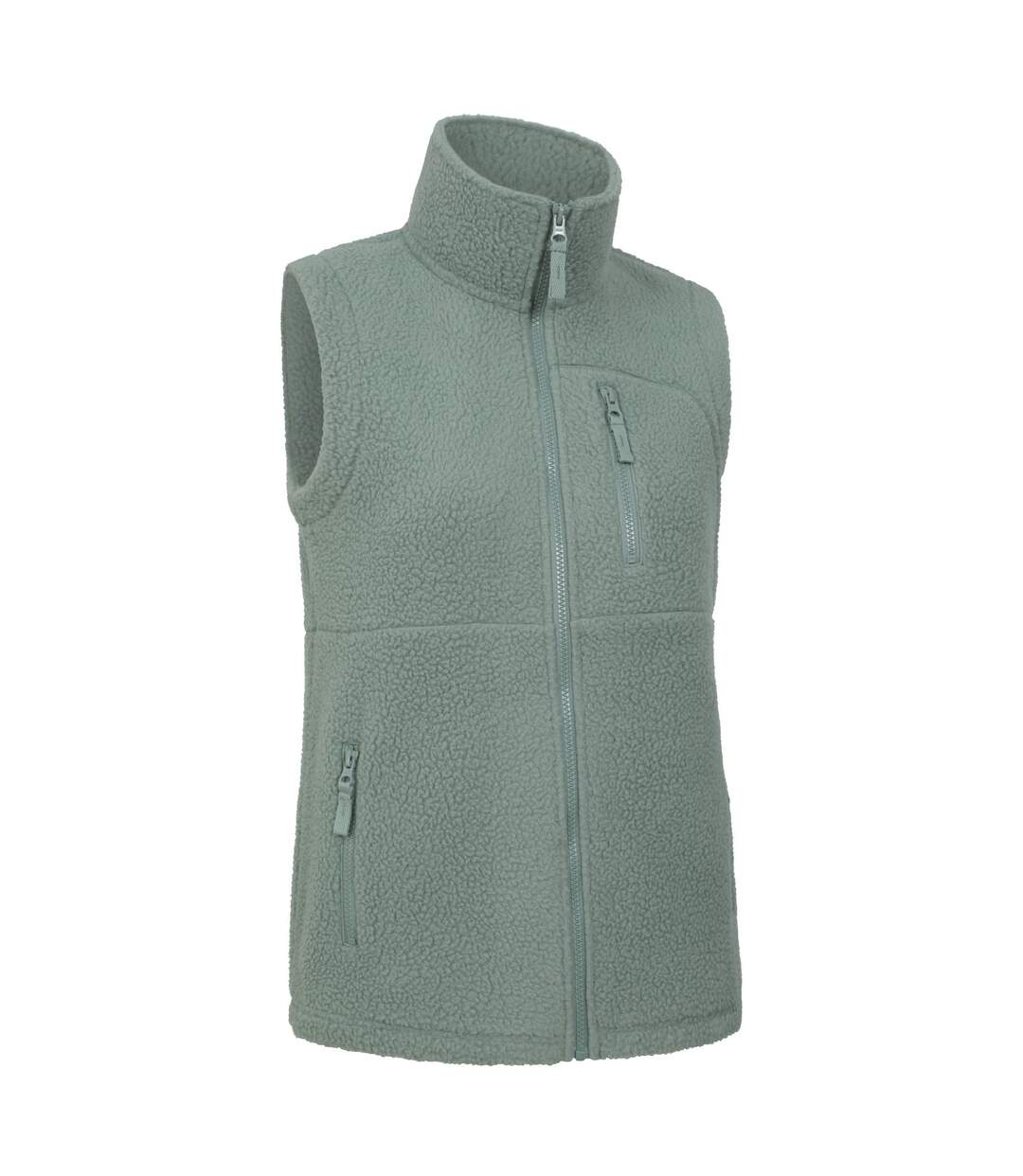 Womens/ladies buxton borg gilet khaki green Mountain Warehouse-4