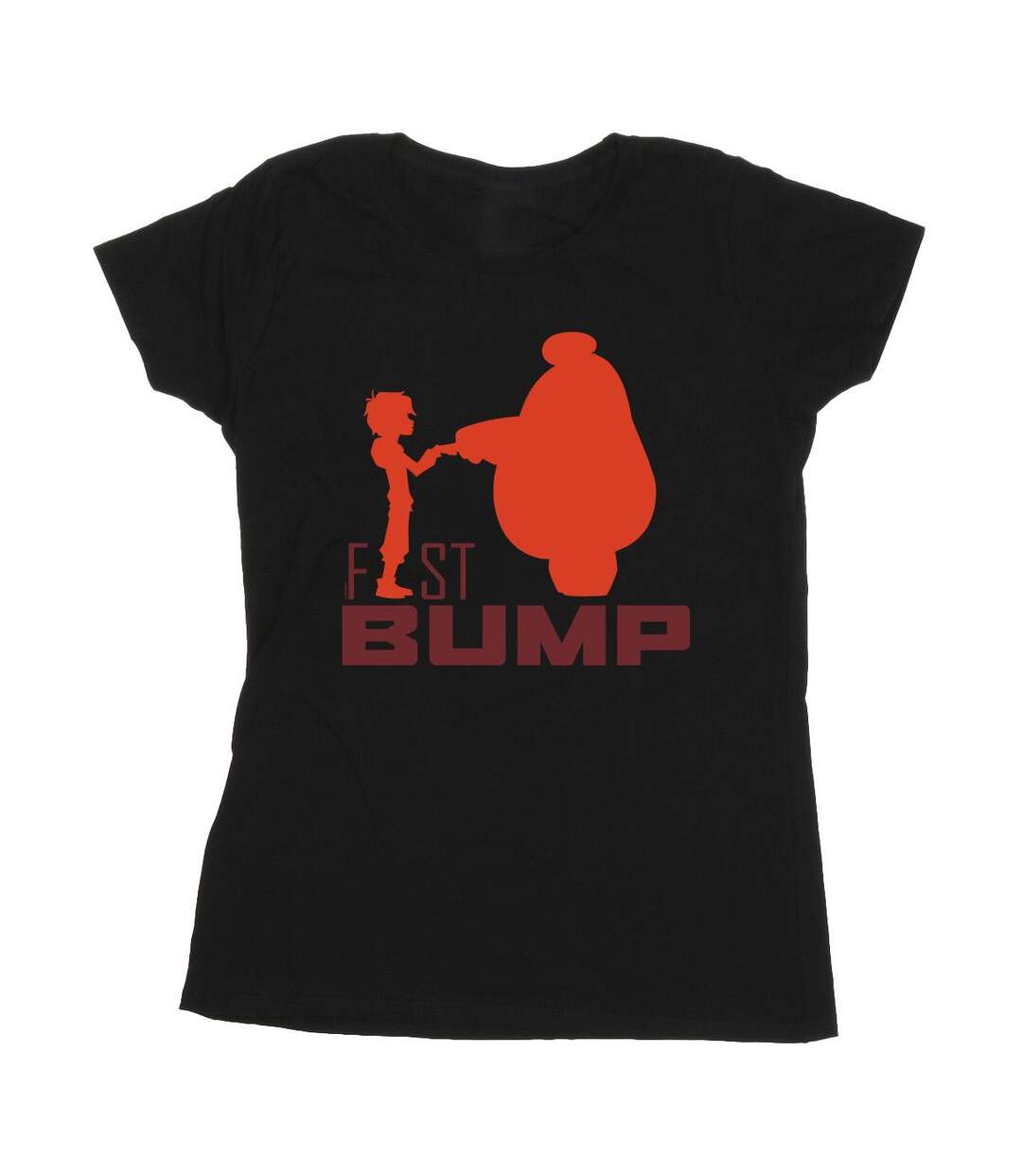 Disney - T-shirt BIG HERO BAYMAX FIST BUMP CUTOUT - Femme (Noir) - UTBI13338-1