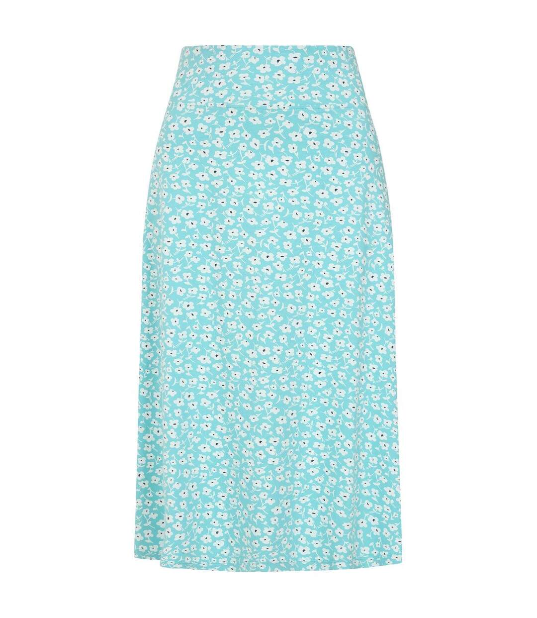 Womens/ladies Buttercups Jersey Midi Skirt Blue White Lazy Jacks-1