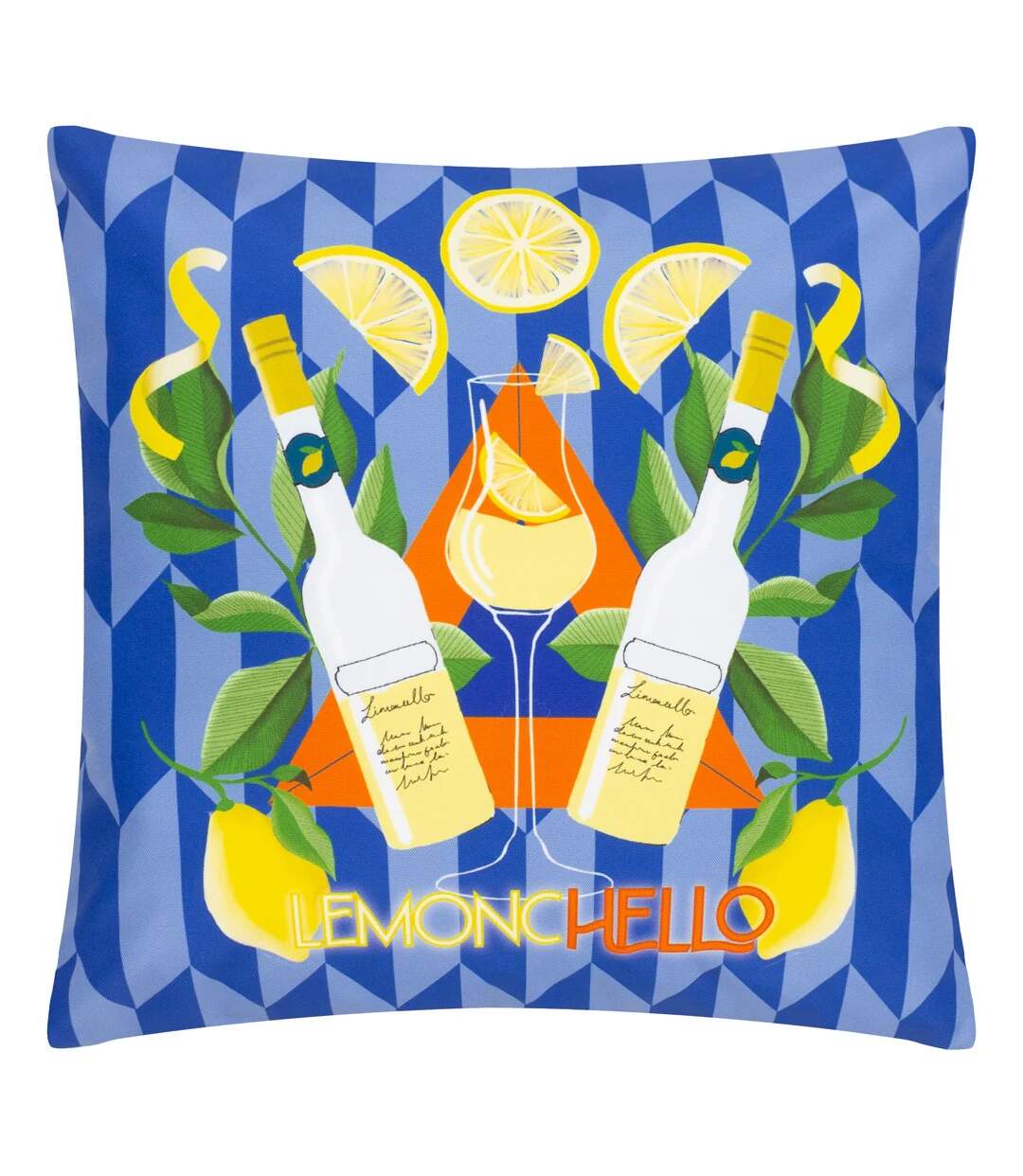 Limoncello abstract outdoor cushion cover one size blue Furn-1
