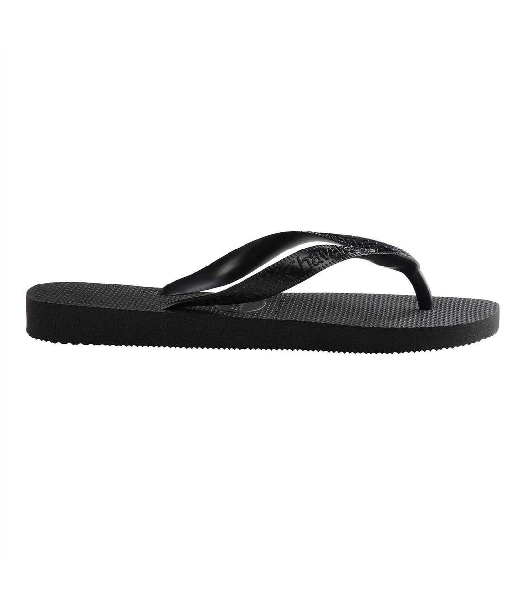 Unisex Adult Rubber Thong Strap Flip Flops Black Havaianas-1
