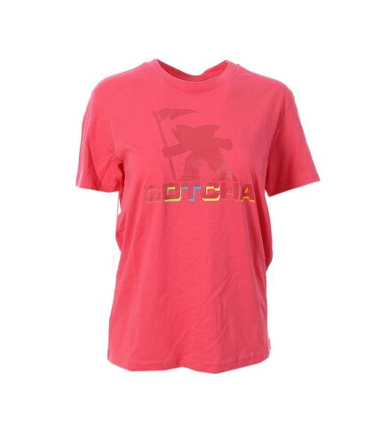 T-shirt Rose Femme Gotcha Fishman - L