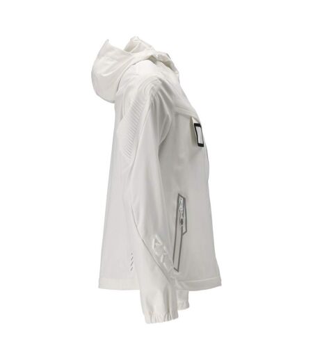 Womens/ladies Customised Stretch Hooded Jacket White Mascot