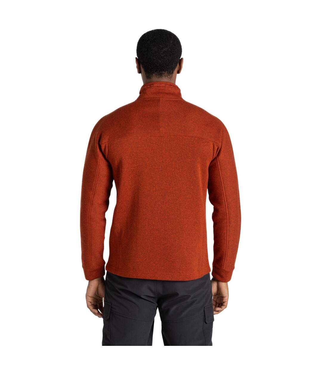 Mens torney ii marl half zip fleece top carnelian/orange Craghoppers-2
