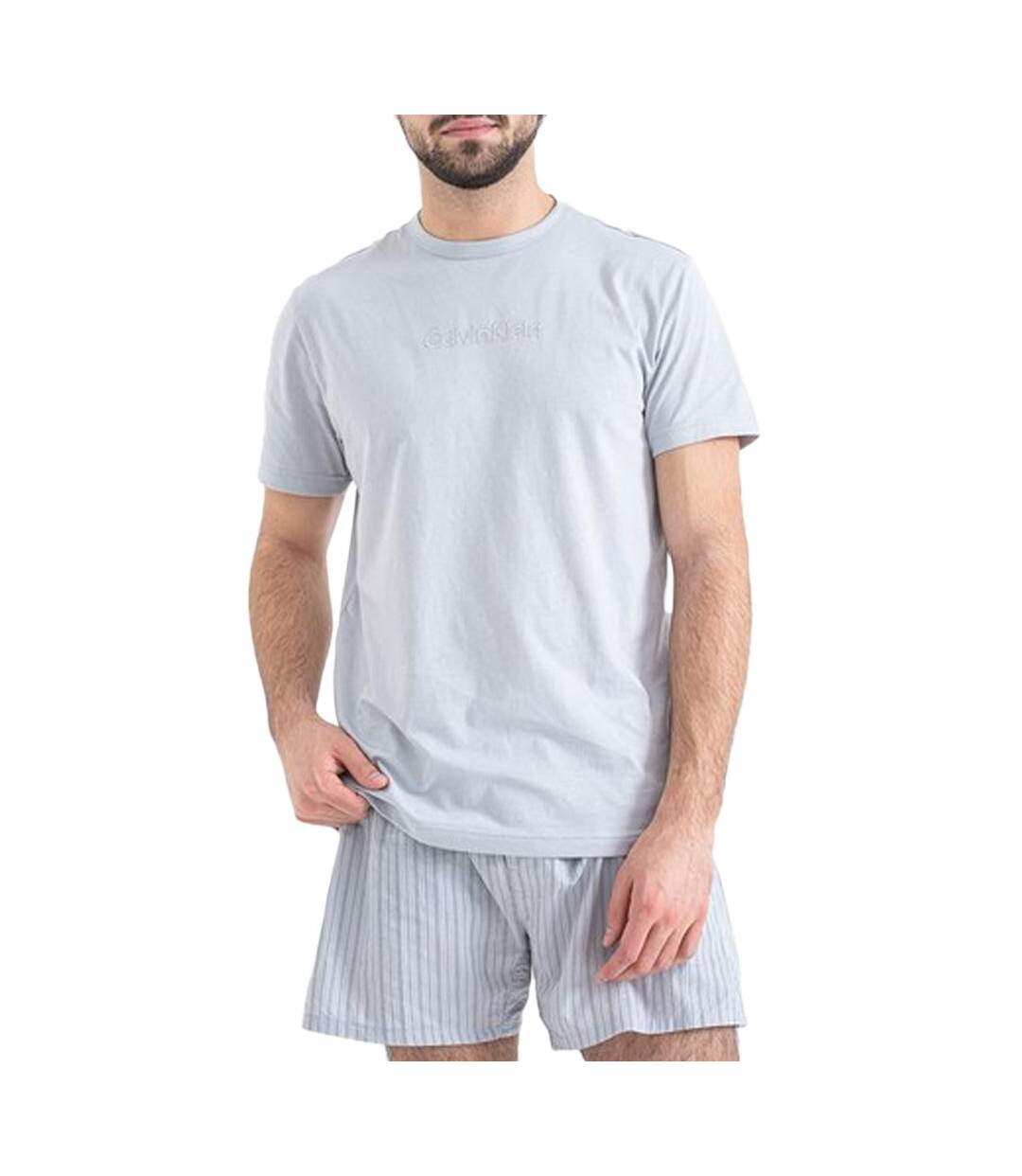 Pyjama gris homme calvin klein jeans poplin-1