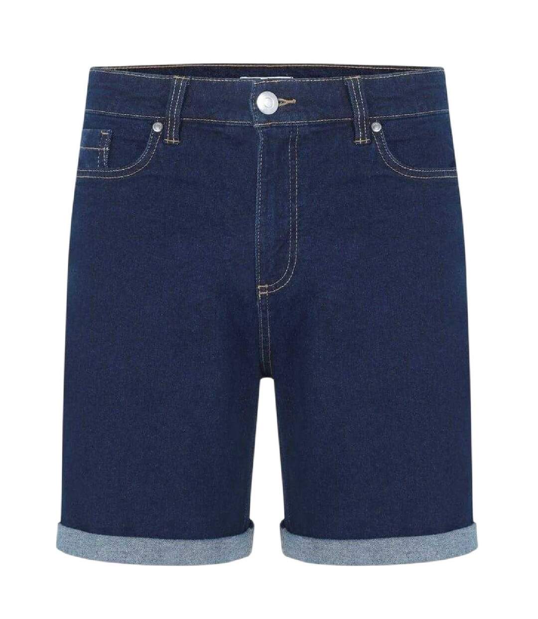 Short En Jean Femme Bleu Foncé Be You-1