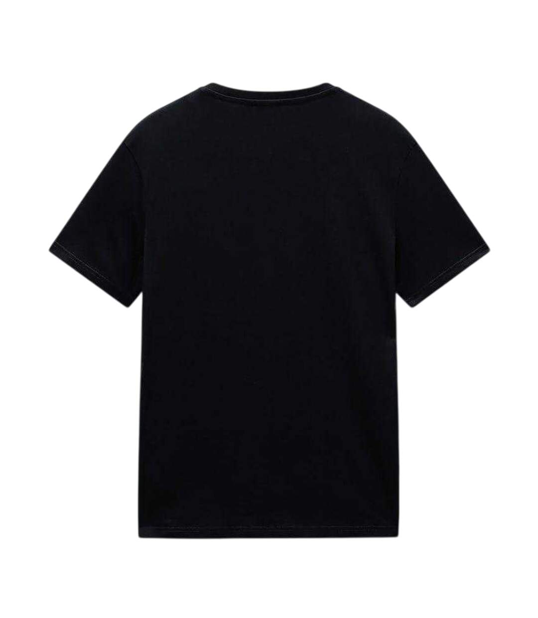 Mens Salis Logo Short-sleeved T-shirt Black Napapijri-2