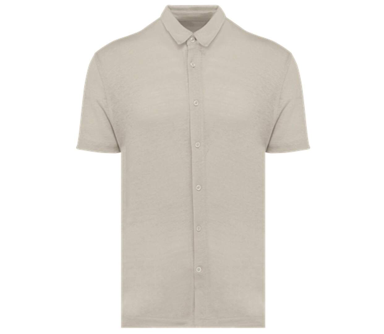 Chemise à manches courtes en lin - Homme - PATS517 - beige linen-1