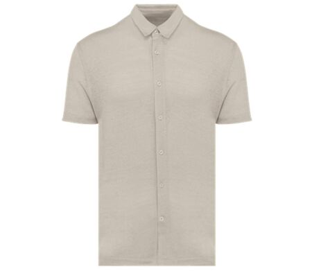 Chemise à manches courtes en lin - Homme - PATS517 - beige linen