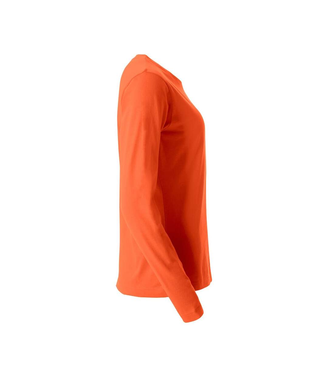 Womens/ladies Basic Long-sleeved T-shirt Blood Orange Clique-4
