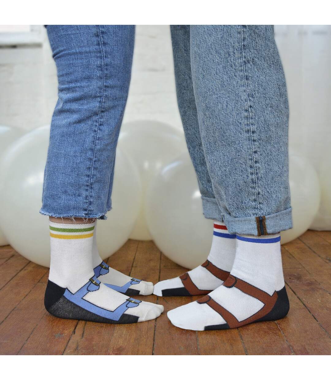 3 Pairs Mens Socks and Sandals Pattern Novelty Casual Socks | Funny Gift Idea-5