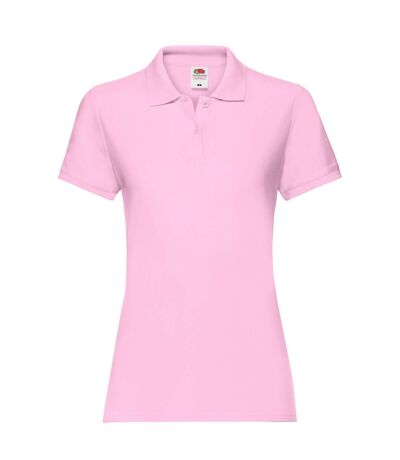 Polo Premium Femme Rose Clair Fruit Of The Loom