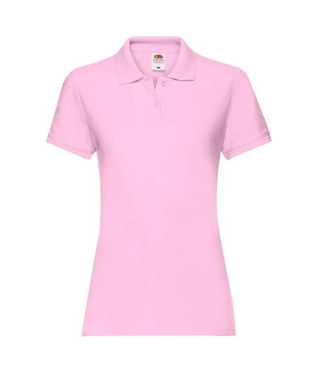 Polo Premium Femme Rose Clair Fruit Of The Loom