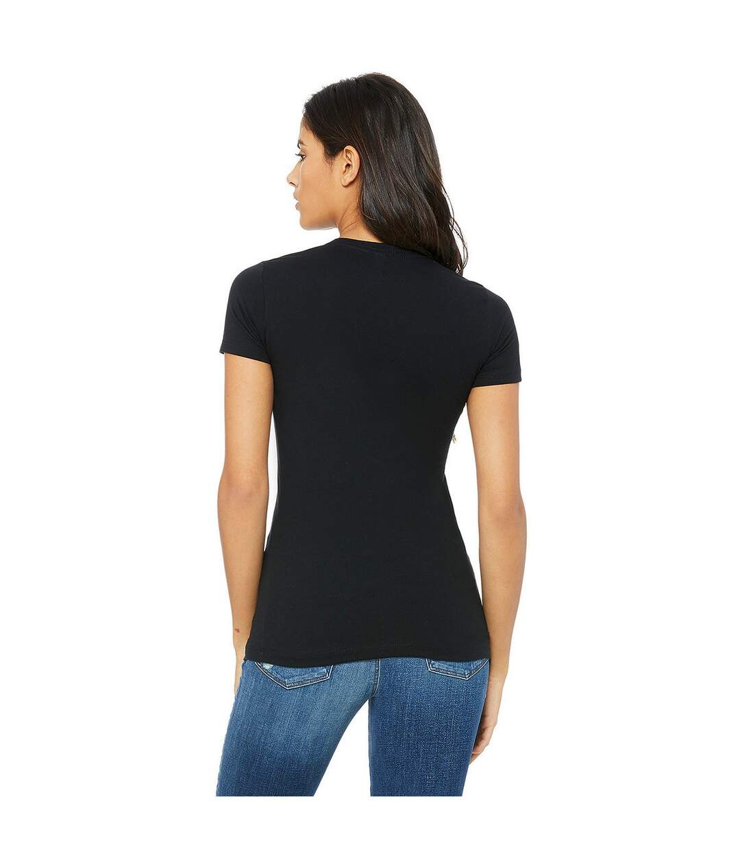 Womens/ladies the favourite t-shirt black Bella + Canvas