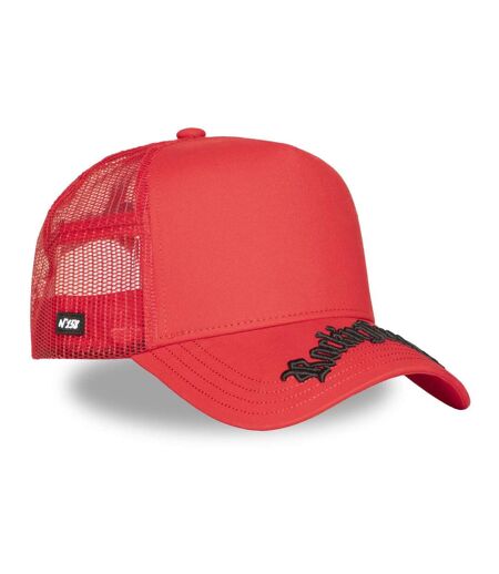 Casquette trucker avec filet et visière brodée Red Man Rock'n Free Life