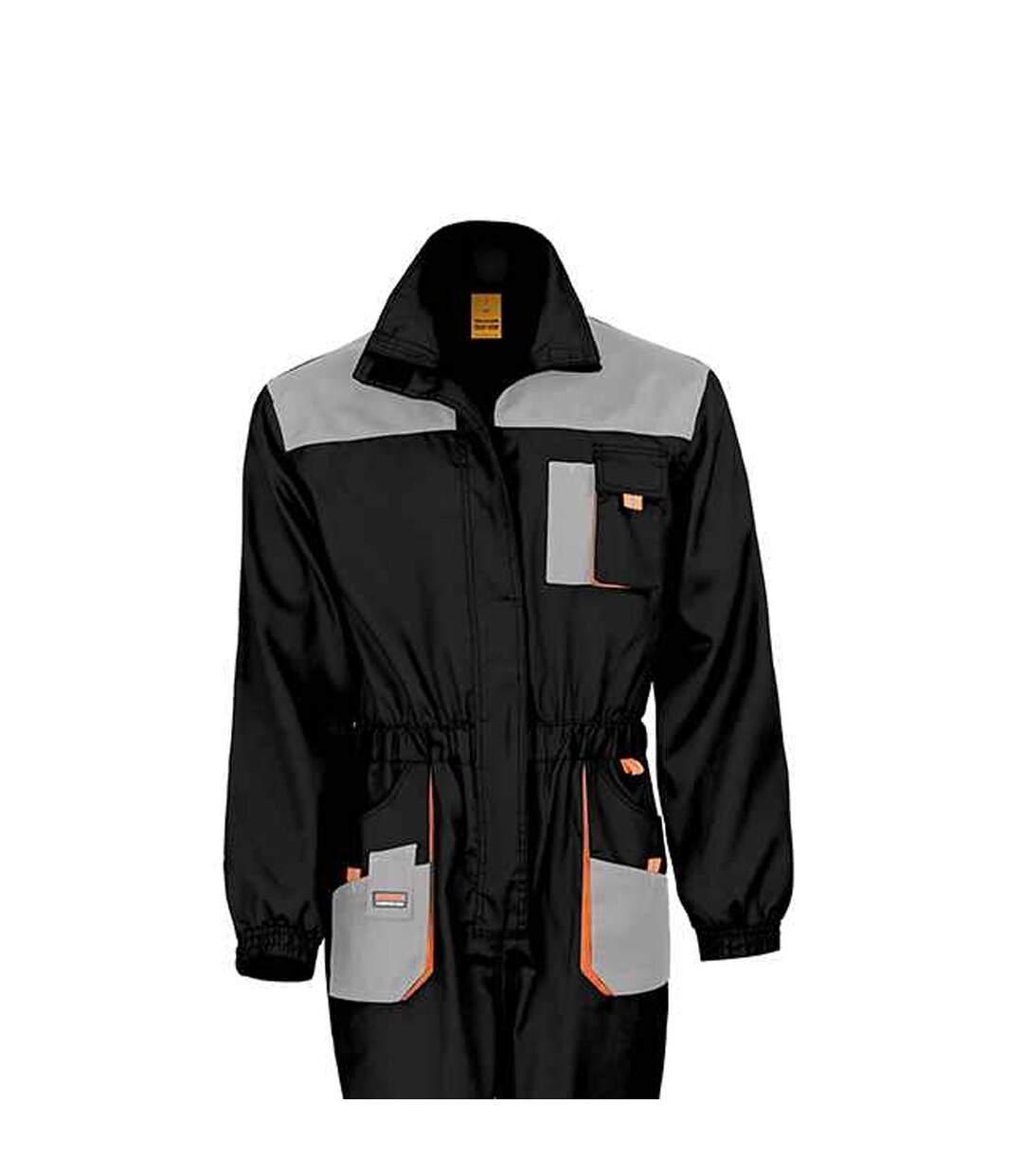 Mens Lite Overalls Black Grey Orange WORK-GUARD By Result-2