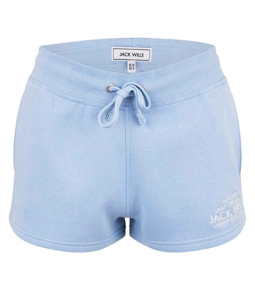 Womens/ladies Logo Sweat Shorts Light Blue Jack Wills-1